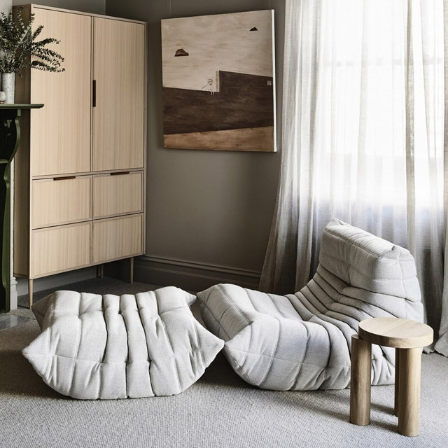 Ligne Roset Togo Fireside and Footstool