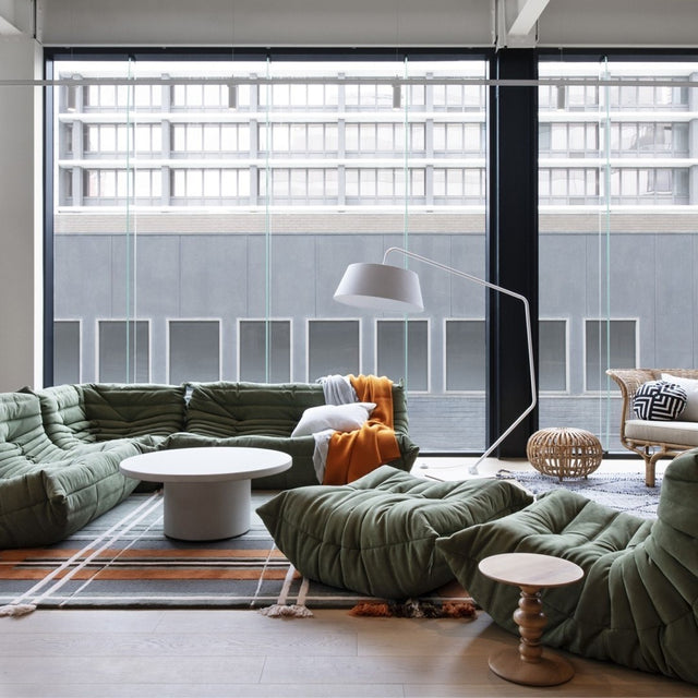 Ligne Roset Togo Fireside and Footstool