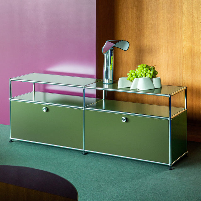 USM Haller Media Cabinet, Olive Green