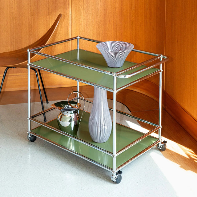 USM Haller Serving Trolley, Olive Green