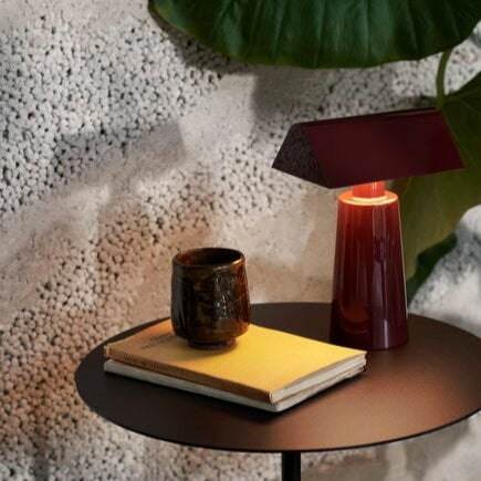 &Tradition Caret Portable Lamp, Dark Burgundy