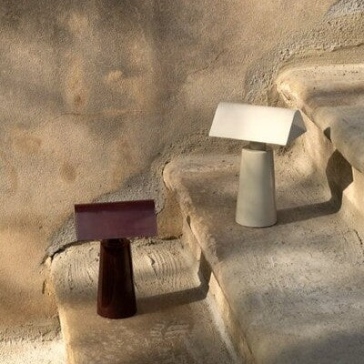 &Tradition Caret Portable Lamp, Dark Burgundy