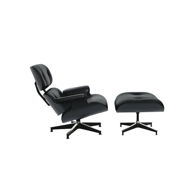 Herman Miller Eames Lounge Chair & Ottoman Ebony/Obsidian Prone Leather