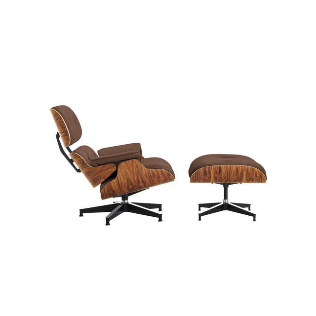 Herman Miller Eames Lounge Chair & Ottoman Santos Palisander/Ledge Prone Leather